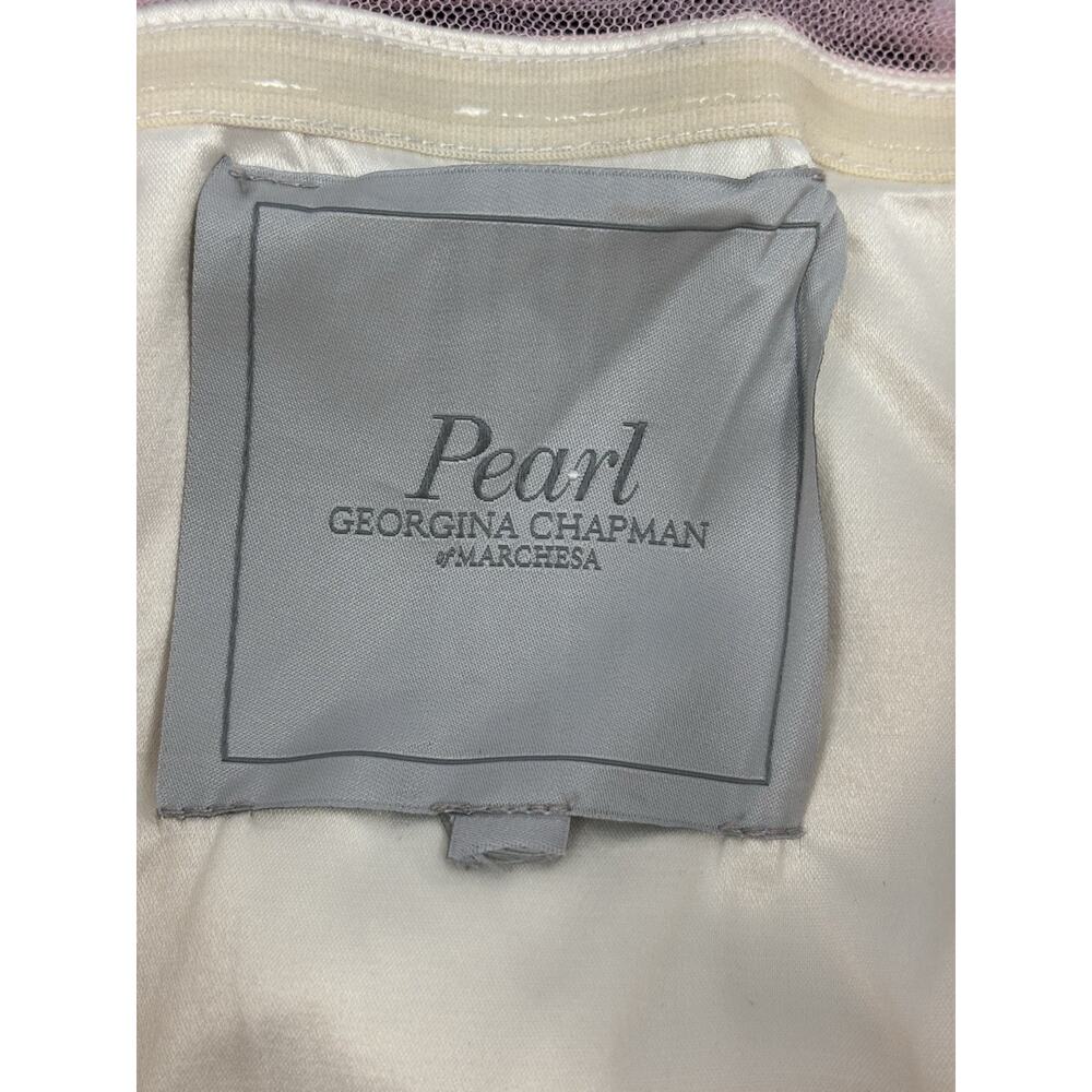 Pearl Georgina Chapman Dress Size 6 Strapless Pink Ruched Cocktail Formal Y2K - Picture 10 of 10